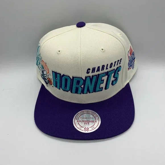 Charlotte hornets Draft 1996 Shadow Kobe Bryant Mitchell Ness hat  Snapback Cap